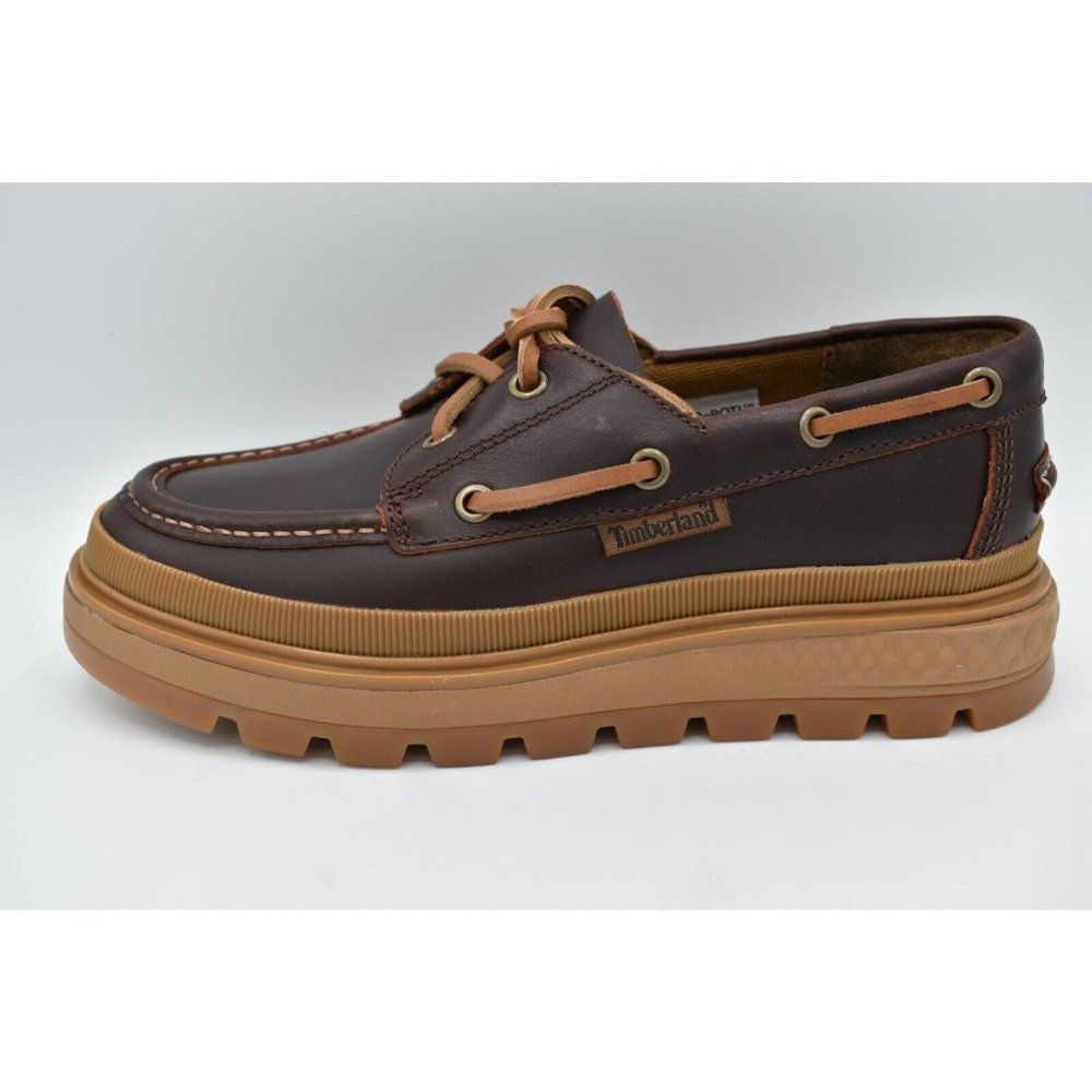 Timberland Brown and Tan Lug Sole Boat Shoes - Picture 7 of 11